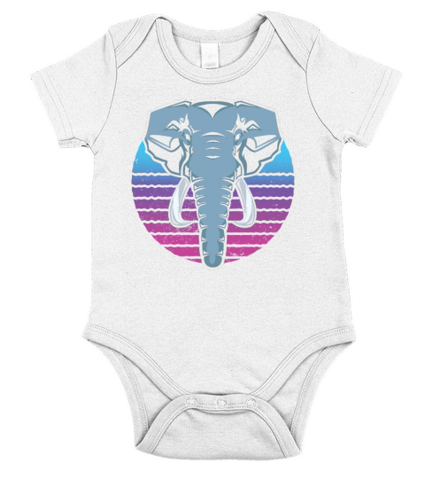 Funny Elephant Elephants Zoo Animal Fun Lovers Short Sleeve Baby One-Piece