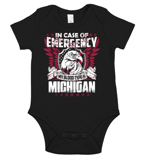 Funny Tshirt For MICHIGAN Short Sleeve Baby One-Piece