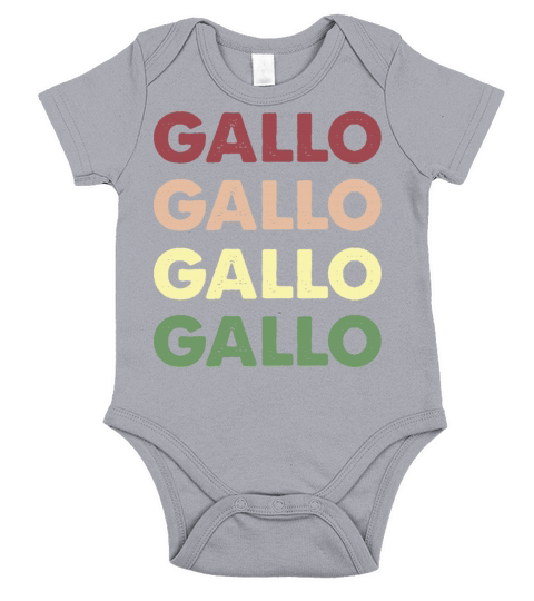 Gallo Shirt - Funny Personalized Name Gallo Short Sleeve Baby One-Piece