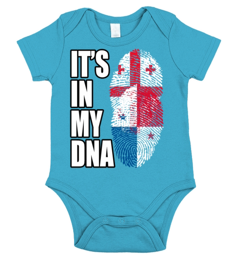 Georgian And Panamanian Mix Heritage DNA Flag Short Sleeve Baby One-Piece