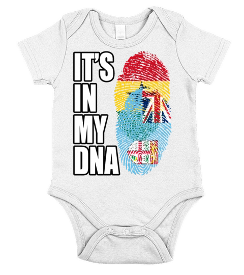 Ghanaian And Fijian Mix Heritage DNA Flag Short Sleeve Baby One-Piece