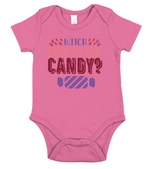 Halloween Costume Shirt Witch Way To The Candy Short Sleeve Baby One-Piece