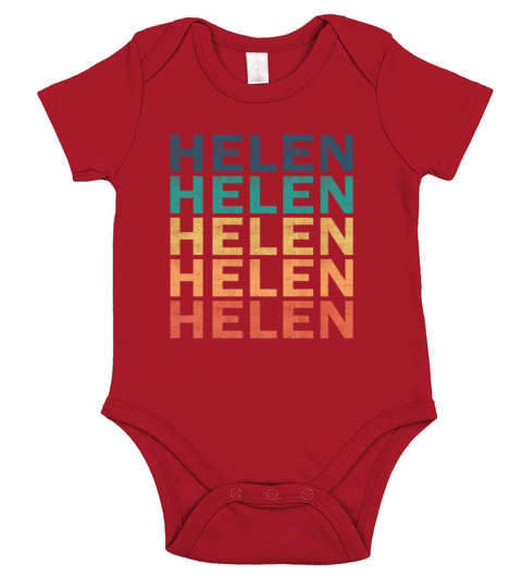 Helen Name T Shirt - Helen Vintage Retro Name Gift Short Sleeve Baby One-Piece