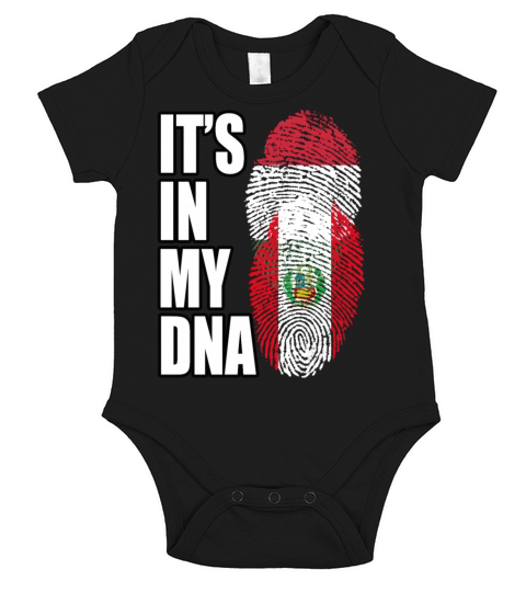 Hungarian And Peruvian Mix Heritage DNA Flag Short Sleeve Baby One-Piece