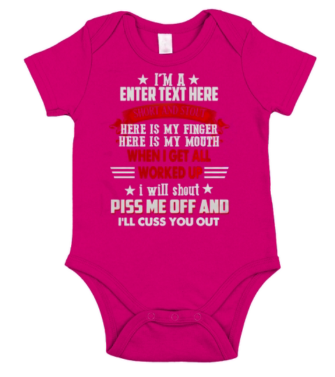 I Am A , Personalized Custom Design Template Short Sleeve Baby One-Piece
