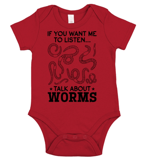 If You Want Me To Listen Talk About Worms Compost Short Sleeve Baby One-Piece