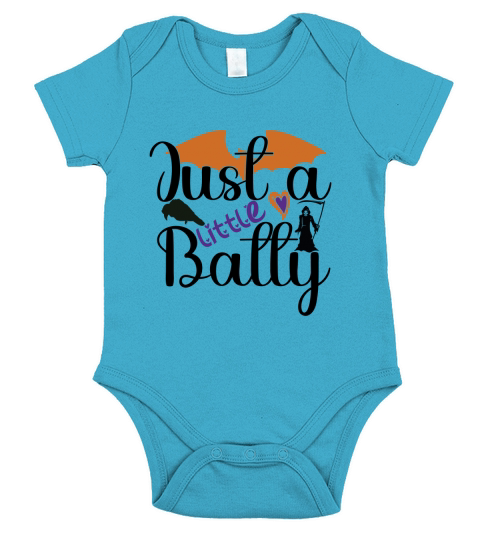 Just a Little Batty   Halloween Holiday Quote Short Sleeve Baby One-Piece