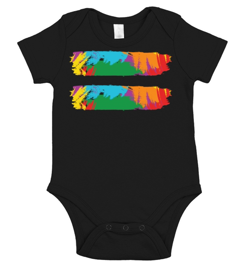 LBGT Flag Gay Pride Human Vintage Rainbow Short Sleeve Baby One-Piece