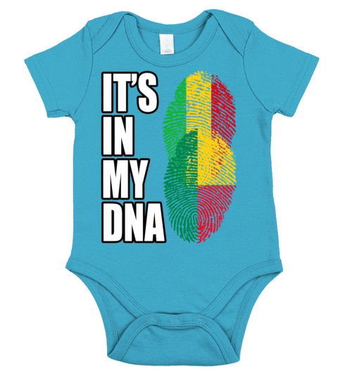 Malian And Benin Mix Heritage DNA Flag Short Sleeve Baby One-Piece