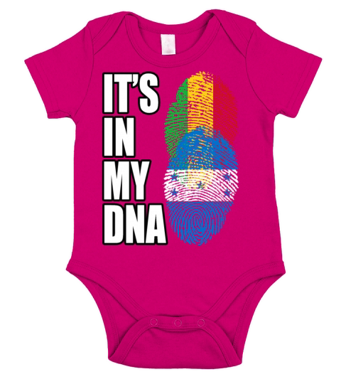 Malian And Honduran Mix Heritage DNA Flag Short Sleeve Baby One-Piece