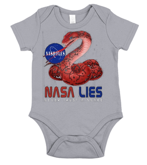 Nasa Lies Never Trust A Snake Short Sleeve Baby One-Piece