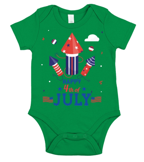 Perfect design happy fourth of july Short Sleeve Baby One-Piece