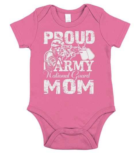 Proud Army National Guard Mom Shirt Short Sleeve Baby One-Piece