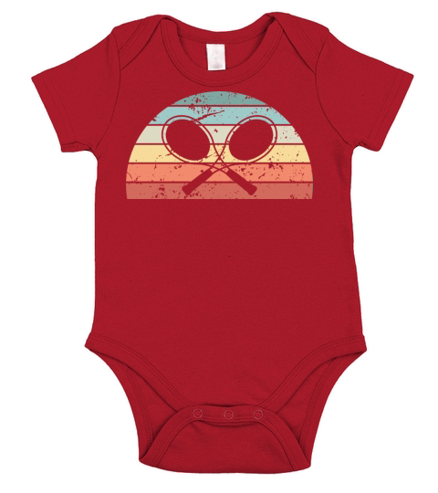 Retro Tennis Sunset Vintage sports Sunrise Short Sleeve Baby One-Piece