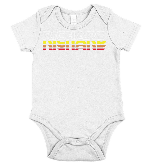 Richard First Name Funny Vintage Sunset Richard Short Sleeve Baby One-Piece