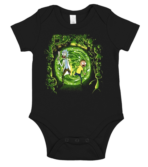 RICK &amp;amp; MORTY PORTAL AND THE MONSTERS Short Sleeve Baby One-Piece
