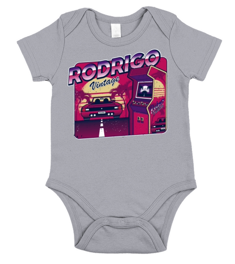 Rodrigo - Personalized Vintage Gamer 80s 90s Short Sleeve Baby One-Piece