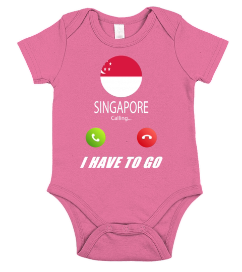 Singapore is calling Is calling Flag Saying Short Sleeve Baby One-Piece