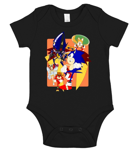 Sonic ova jpn cover Short Sleeve Baby One-Piece
