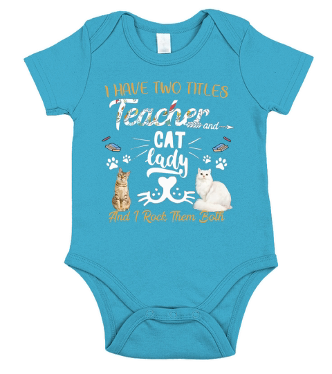 Teacher Cat Lady Short Sleeve Baby One-Piece