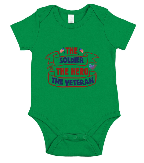 The Soldier The Hero The Veteran Short Sleeve Baby One-Piece