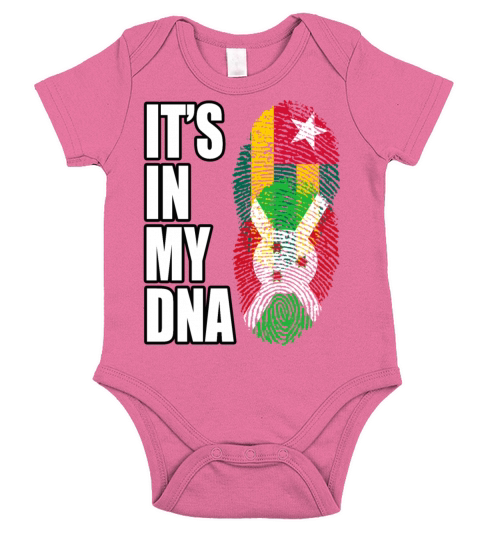 Togolese And Burundian Mix Heritage DNA Flag Short Sleeve Baby One-Piece