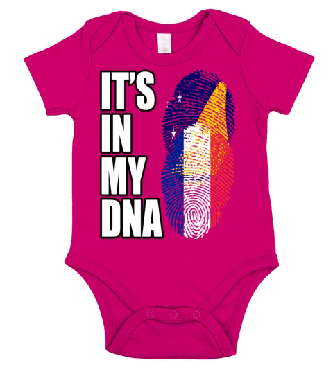 Tokelauan And French Mix Heritage DNA Flag Short Sleeve Baby One-Piece