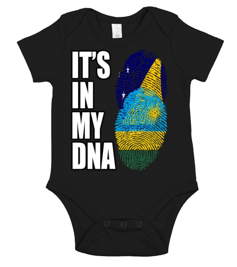 Tokelauan And Rwandan Mix Heritage DNA Flag Short Sleeve Baby One-Piece