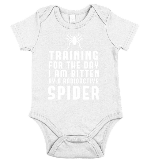 Training for when Im bitten by a radioactive spider t-shirt Short Sleeve Baby One-Piece