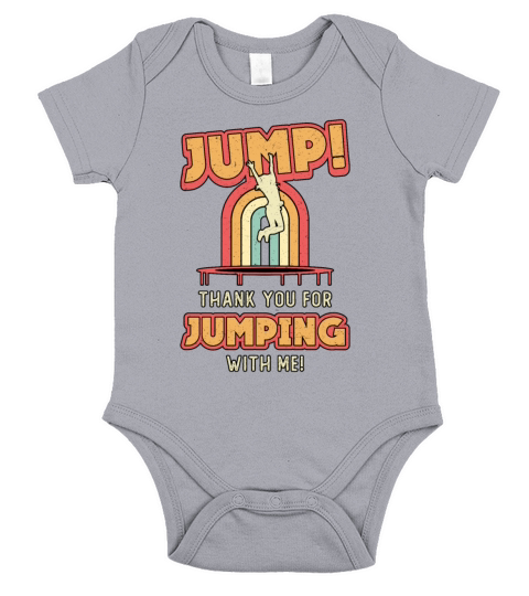 Trampoline Jump Thank You Gymnast Trampolining Short Sleeve Baby One-Piece