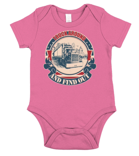 Truck around and find out vintage Short Sleeve Baby One-Piece