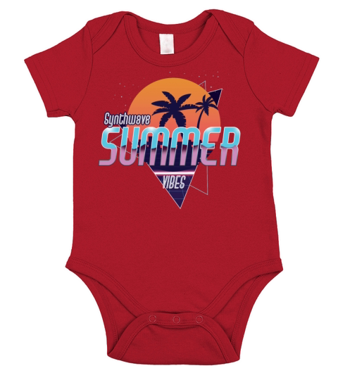 Vaporwave Vibes Tropical Hello Summer 2022 Short Sleeve Baby One-Piece