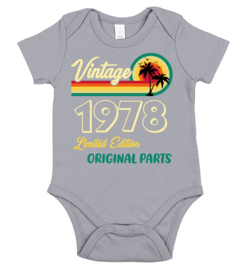 Vintage 1978 Limited Edition Original Parts Short Sleeve Baby One-Piece