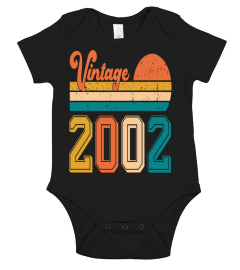 Vintage 2002 birthday gift Short Sleeve Baby One-Piece