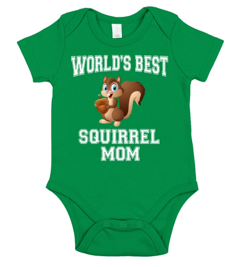 Worlds Best Squirrel Mom T-shirt for Mothers day Gift Shirt Short Sleeve Baby One-Piece