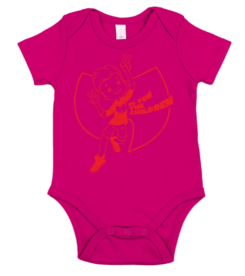 wutang is for the children v2 red Short Sleeve Baby One-Piece