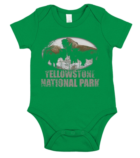 YELLOWSTONE NATIONAL PARK Bison Buffalo Hiking Vintage Shirt Short Sleeve Baby One-Piece