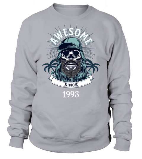 Awesome Since 1993 Vintage Birthday Retro Sweatshirt Unisex
