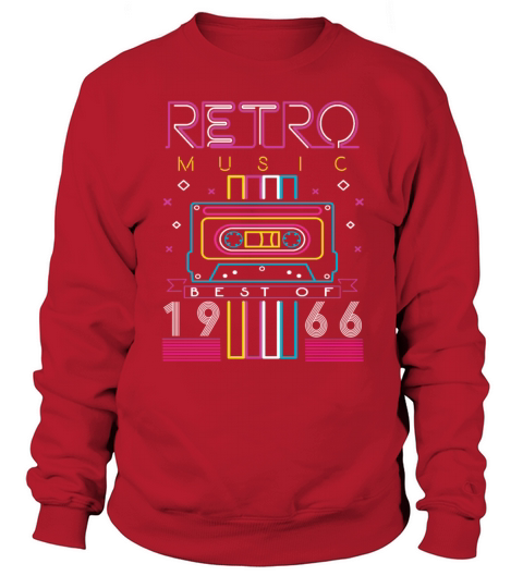 Best Of 1966 Retro Cassette Vintage Birthday Sweatshirt Unisex