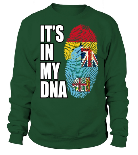 Ghanaian And Fijian Mix Heritage DNA Flag Sweatshirt Unisex