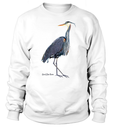 Heron T-Shirt Graphic Wildlife Bird Tee Sweatshirt Unisex