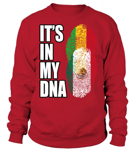 Malian And Mexican Mix Heritage DNA Flag Sweatshirt Unisex