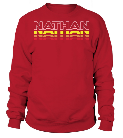 Nathan First Name Funny Vintage Sunset Nathan Sweatshirt Unisex