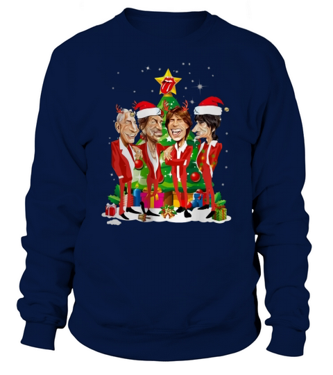 The Rolling Stone Santa Christmas Tree shirt Sweatshirt Unisex