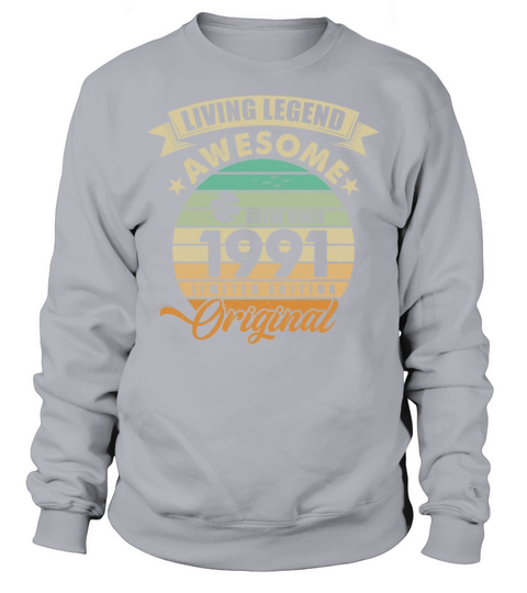 Vintaga 1991 Birthday Sweatshirt Unisex