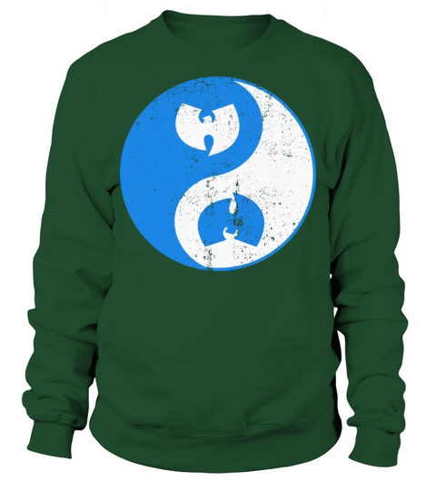 yin and yang wutang white and light blue Sweatshirt Unisex
