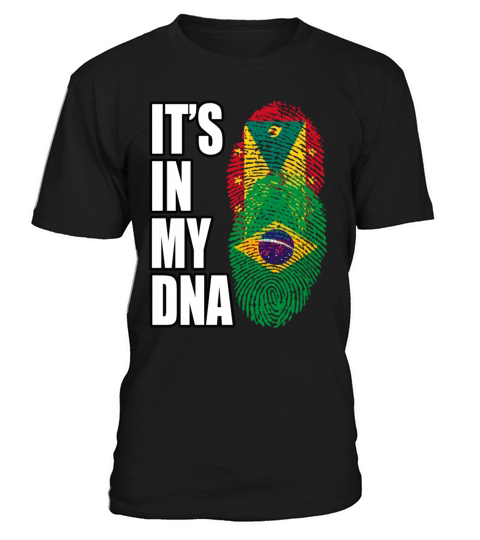 Grenadian And Brazilian Mix Heritage DNA Flag T-Shirt Unisex