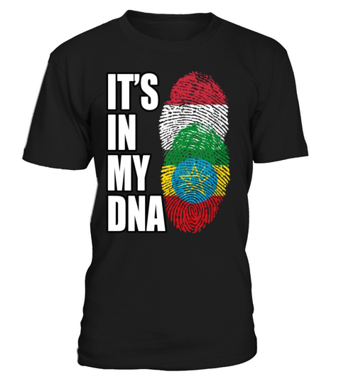 Hungarian And Ethiopian Mix Heritage DNA Flag T-Shirt Unisex