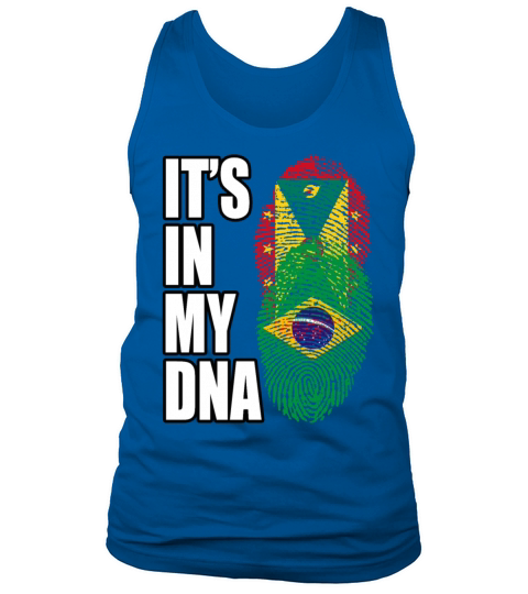 Grenadian And Brazilian Mix Heritage DNA Flag Tank Top Unisex