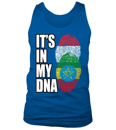 Hungarian And Ethiopian Mix Heritage DNA Flag Tank Top Unisex
